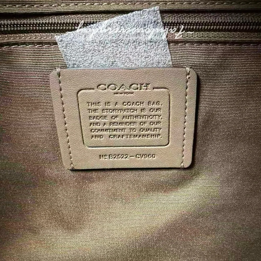 Coach Rowan Large Satchel Bag Crossbody In Leather/QB/Dark Stone CV960 NWT - Picture 8 of 8